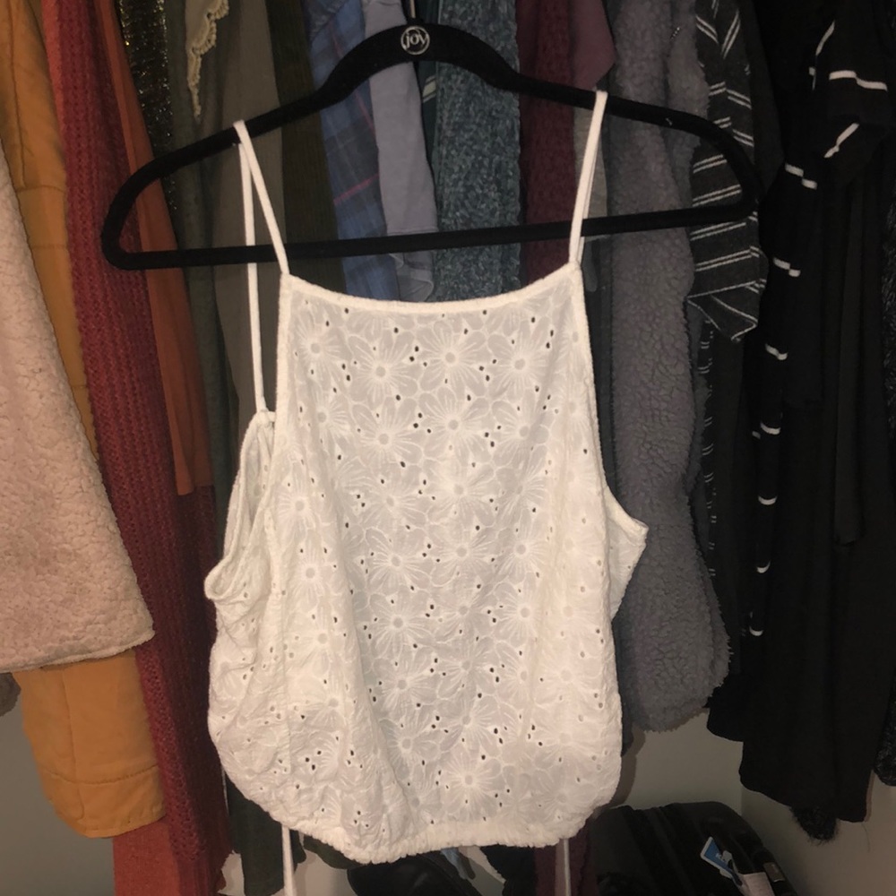 White lace Brandy Melville tank top